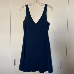Amanda Uprichard navy silk dress
